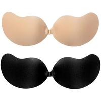 2Pcs/Set Super Sticky Push Up Bras(B Cup)Strapless Backless Breast Lift Bras for Women Wedding Dresses Reusable
