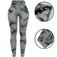 BaseTry Tie-Dye Seamless High-Waisted Fitness Leggings Women's Tight Hip-Lifting Yoga Fitness Pants