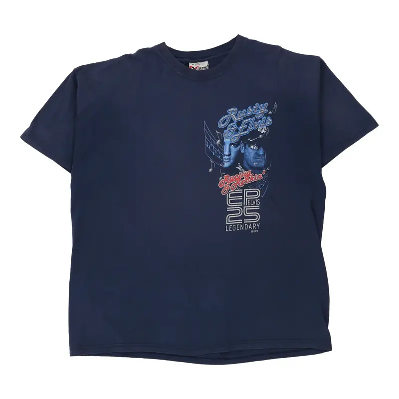 Rusty & Elvis Chase Authentics Nascar T-Shirt - XL Navy Cotton