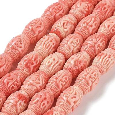Synthetic Coral Carved Beads