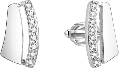 Beneto Silver earrings with zirconia AGUP1638S