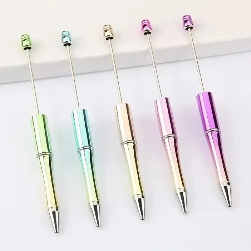 5pcs Colorful Beadable Pen, Smooth Writing Pens for Students, Cute Gifts for Classmates Boys Girls