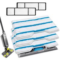 KEEPOW Reusable Mop Pads Refills, Vacmop Replacement Pads Compatible with Shark Vac Mop VM252 VM200 VC205 VM250 /QM250 VM190 ...
