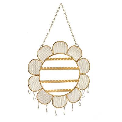 Wall-mounted Flower Iron Mesh Jewelry Display Stands