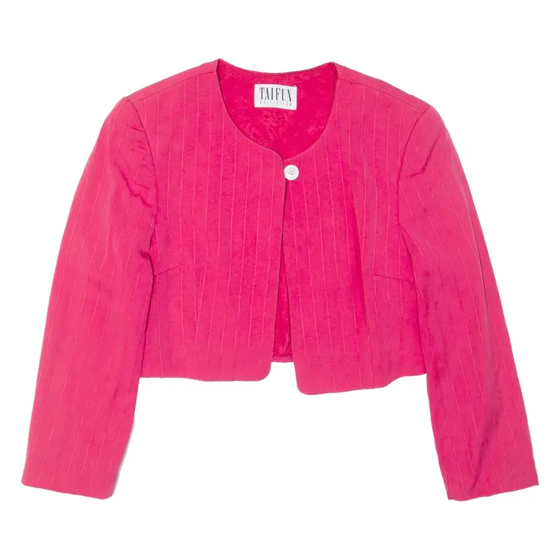 TAIFUN COLLECTION Womens Blazer Jacket Pink Pinstripe M