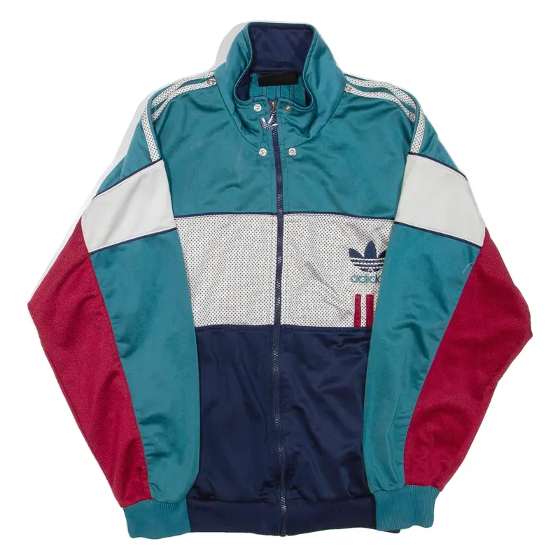 ADIDAS Mens Track Jacket Green Colourblock M