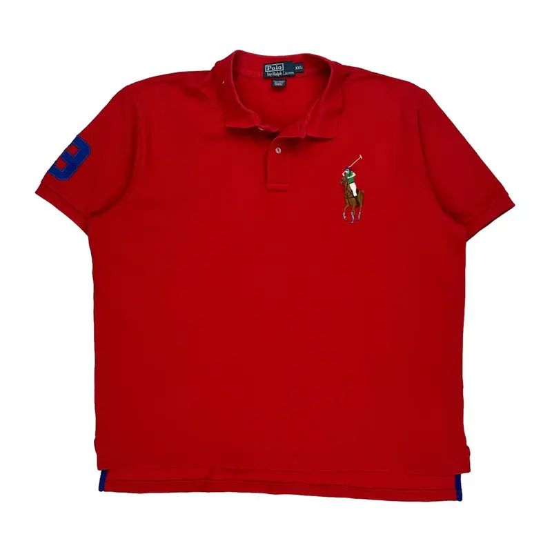 Polo By Ralph Lauren Polo Shirt - 2XL Red Cotton | Size: xx-large