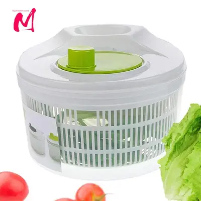 Salad Spinner Drain Basket, 1 Count Fruit & Vegetable Washer Bowl with Lid, Veggie Drainer Basket, Kitchen Utensils for Daily...