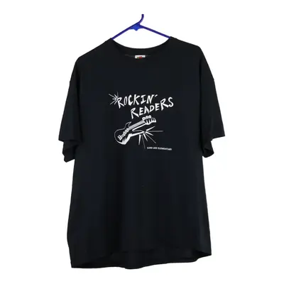Rockin Readers Fruit Of The Loom T-Shirt - XL Black Cotton
