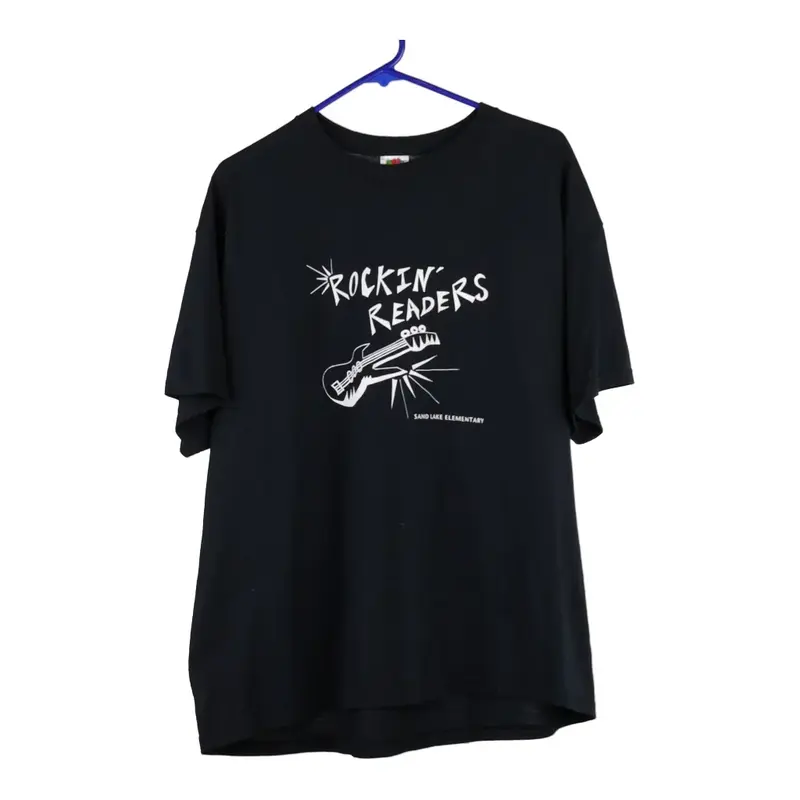 Rockin Readers Fruit Of The Loom T-Shirt - XL Black Cotton