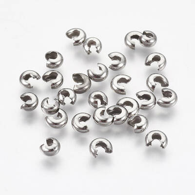 Tarnish Resistant 304 Stainless Steel Crimp Beads Covers