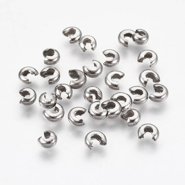 Tarnish Resistant 304 Stainless Steel Crimp Beads Covers