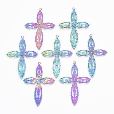 Ion Plating(IP) 201 Stainless Steel Filigree Pendants
