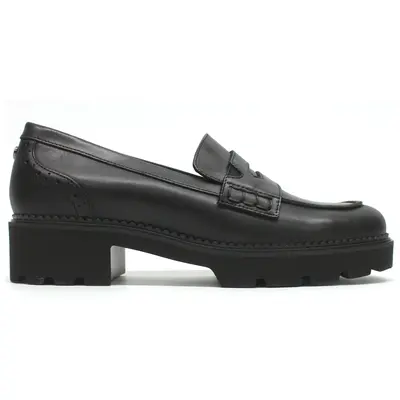 Vionic Fillmore Leather Women's Loafers Shoes - Black - Size:US 9 Women
