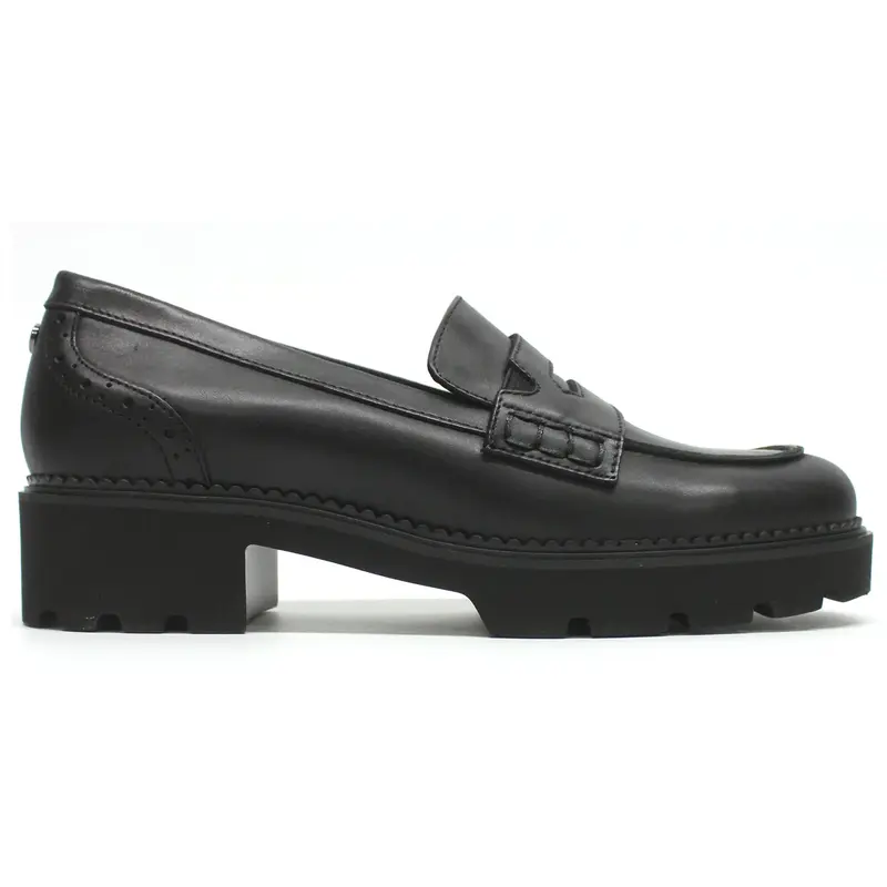 Vionic Fillmore Leather Women's Loafers Shoes - Black - Size:US 9 Women