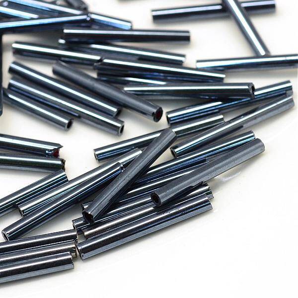 Plated Glass Bugle Beads