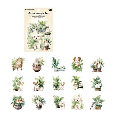 30Pcs Plant Waterproof PET Decorative Stickers