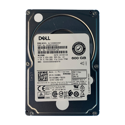 0G3MWJ Dell 600GB 12Gb/s SAS 10000 2.5-inch 128MB Hard Drive
