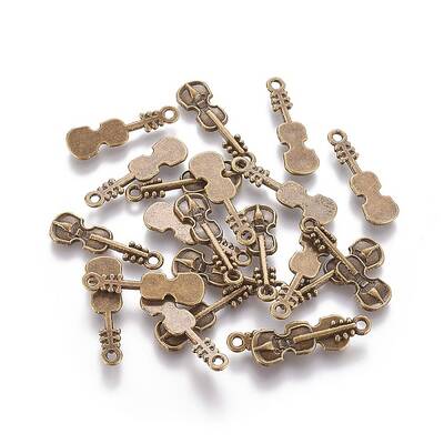 Tibetan Style Alloy Violin Pendants