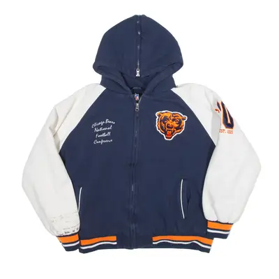 NFL Chicago Bears USA Insulated Hoodie Blue Full Zip Womens XL