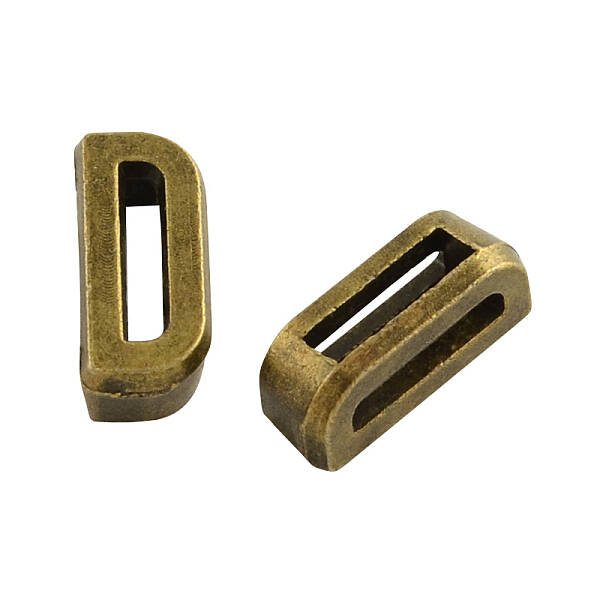 Tibetan Style Alloy Letter Slide Charms