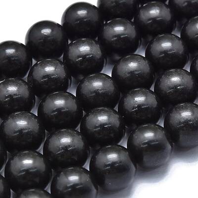 Natural Shungite Beads Strands