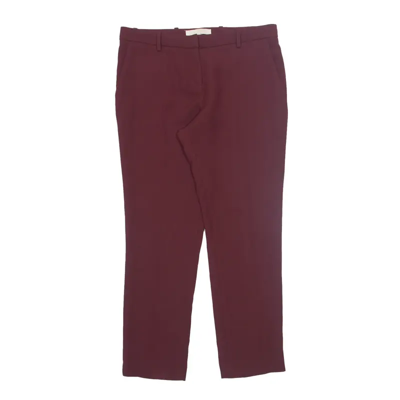 VANESSA BRUNO Trousers Maroon Regular Tapered Womens W34 L28