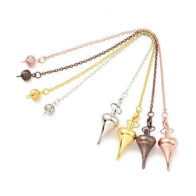 Brass Cable Chain Pointed Dowsing Pendulums