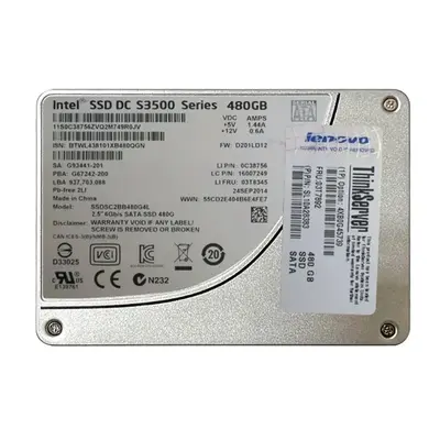 4XB0G45739-US-01 Lenovo 480GB MLC SATA 6Gb/s Value Read-Optimized 2.5-inch Internal Solid State Drive for ThinkServer Gen5