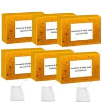 Lemon Turmeric & Kojic Acid Soap Bar, Dark Spot Reducer, Daily Skin Cleanser Sets for Acne-prone Skin,Moisturizing Gentle Koj...