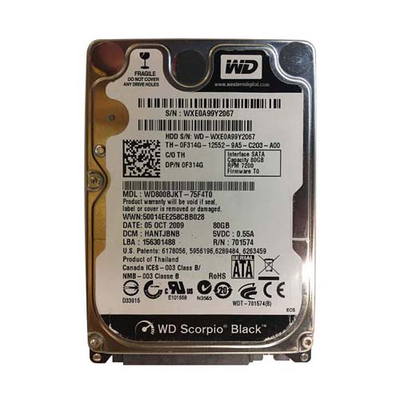 F314G Dell 80GB 7200RPM SATA 3Gb/s 16MB Cache 2.5-Inch Hard Drive