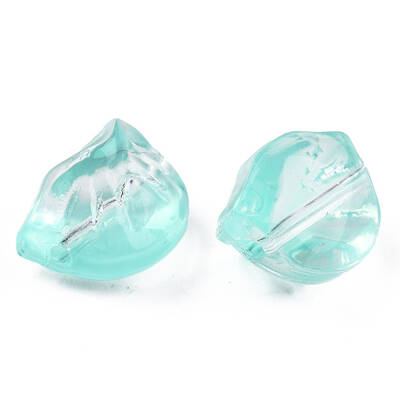 Transparent Spray Painted Glass Beads