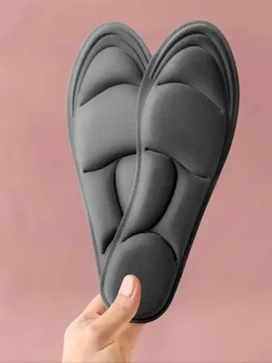 1 Pair Solid Color Shoe Insoles, Breathable, Sweat Absorption, Anti-skid and Shock Absorption Shoes Insert for Women & Men, C...