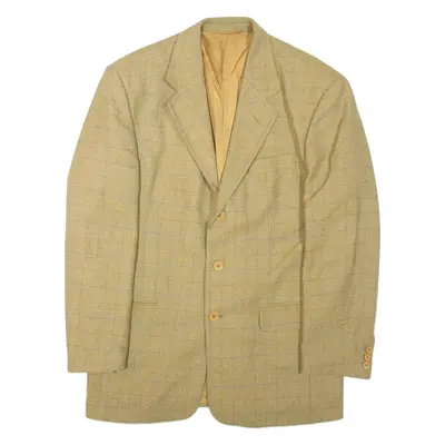 Mens Blazer Jacket Brown Check XL