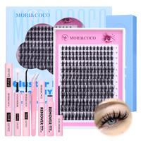 Mori&Coco  Manga DIY Lashes Extension Kit and Lash Clusters 8-18mm Beginner Friendly Lash Eyelash Tools Individual Eyelash