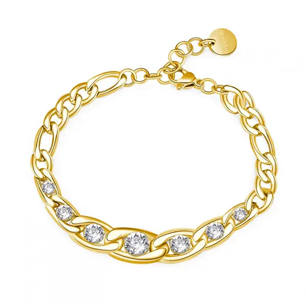Brosway Gold plated steel bracelet with crystals Symphonia BYM104