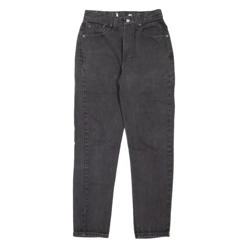 LEVI'S Made In USA Altered Womens Jeans Black Regular Mom 90s W27 L28