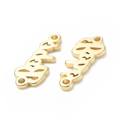 Eco-Friendly Rack Plating Brass Connector Charms