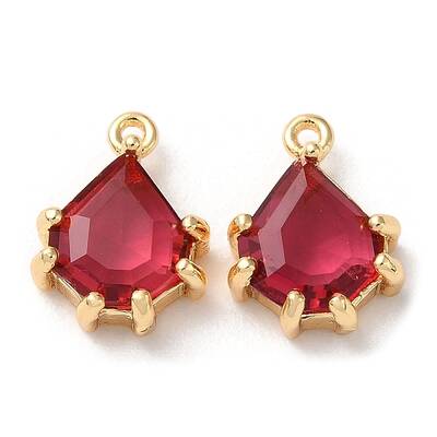 Real 18K Gold Plated Brass Micro Pave Cubic Zirconia Charms
