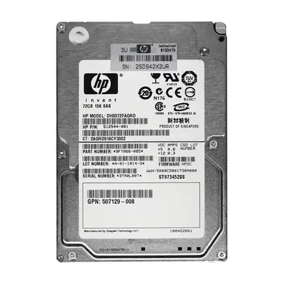 512544-001 HP 72GB 6Gb/s SAS 15000 2.5-Inch Hard Drive