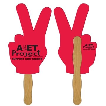 100 Custom Peace Sign Fast Hand Fan (2 Sides) - Paper Products - ...