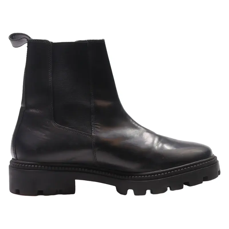 ZARA Chelsea Boots Black Leather Mens UK 8