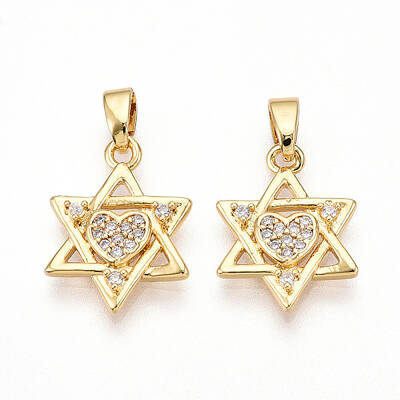 Brass Micro Pave Cubic Zirconia Pendants