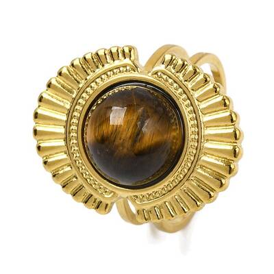 Natural Tiger Eye Finger Rings