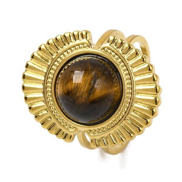 Natural Tiger Eye Finger Rings
