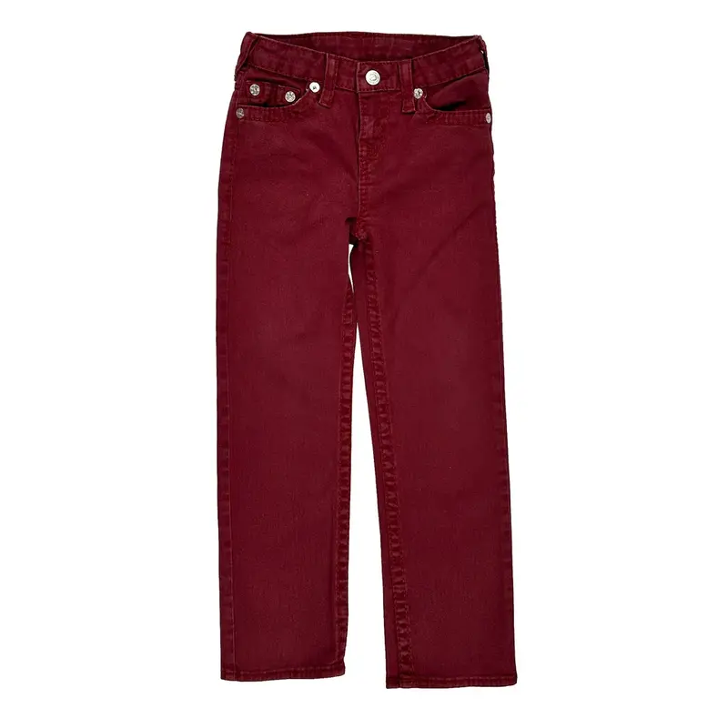 Age 7 True Religion Jeans - 22W 22L Burgundy Cotton