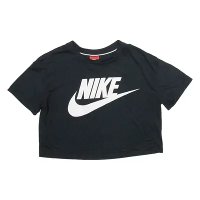 NIKE Cropped Womens T-Shirt Black S