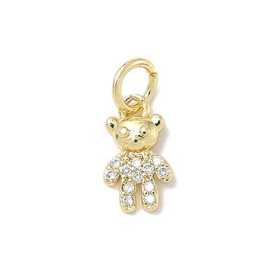 Brass Micro Pave Cubic Zirconia Charms