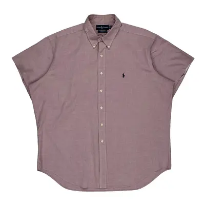 Yarmouth Ralph Lauren Short Sleeve Shirt - XL Pink Cotton | Size: x-large