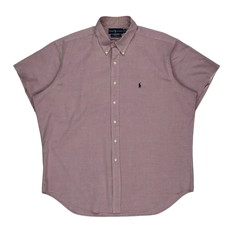 Yarmouth Ralph Lauren Short Sleeve Shirt - XL Pink Cotton | Size: x-large